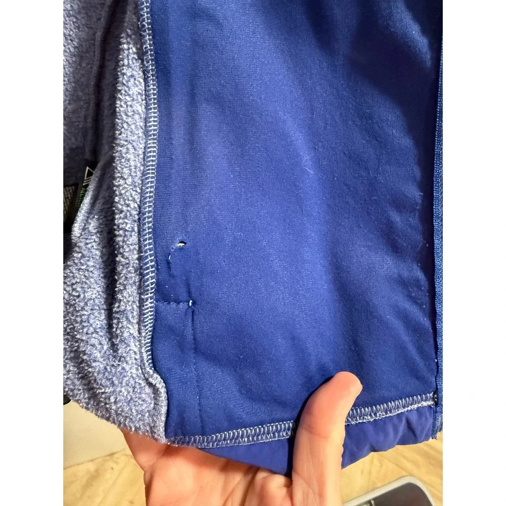 The North Face Denali Fleece Jacket Blue Full Zip Mixed Media Mens Medium